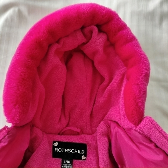ROTHSCHILD pink fleece lined jacket size 3-6 months - Picture 4 of 4